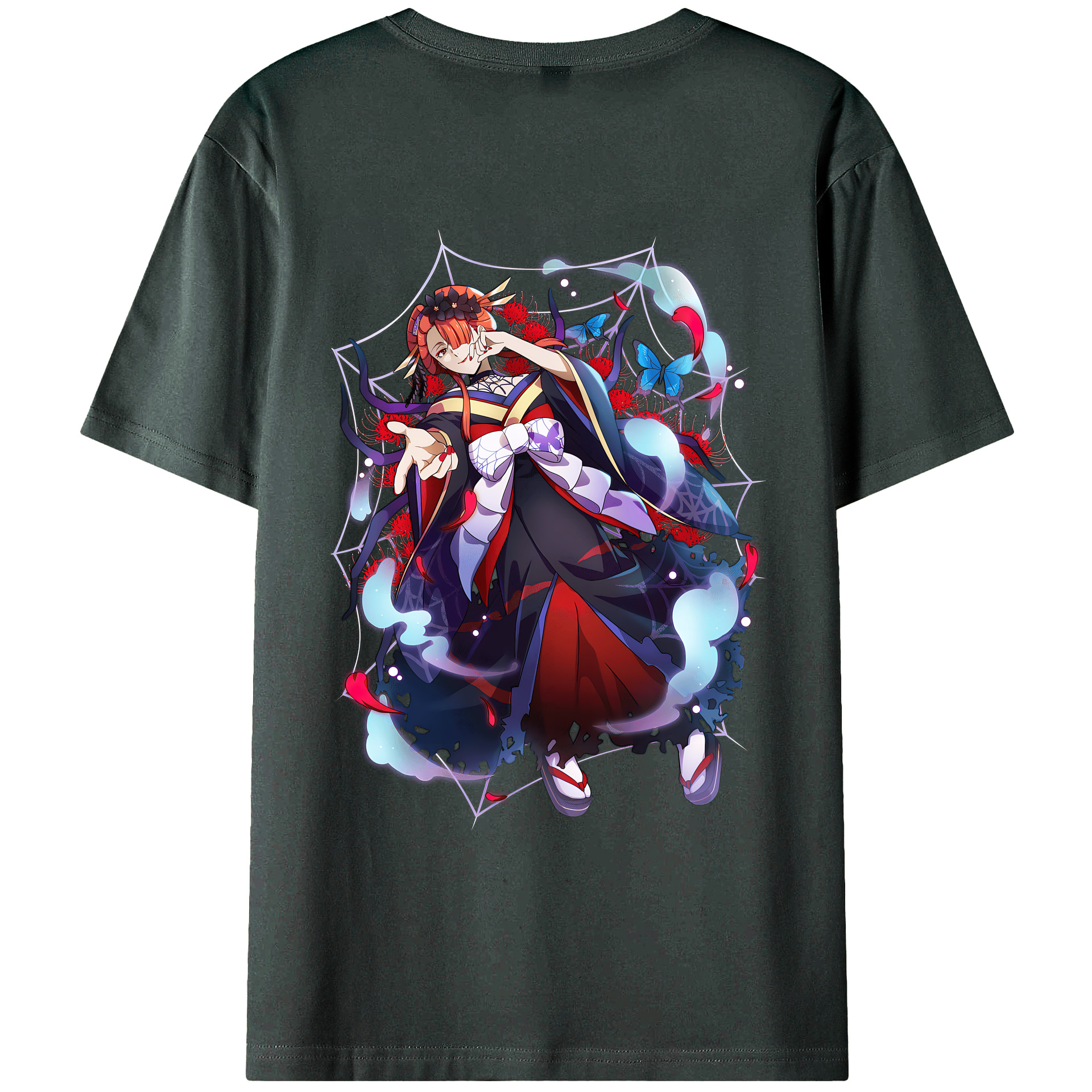 （画像用） 文豪ストレイドッグス Bungo Stray Dogs 綿100％ メンズ半袖Tシャツ（バックプリント） 通気性